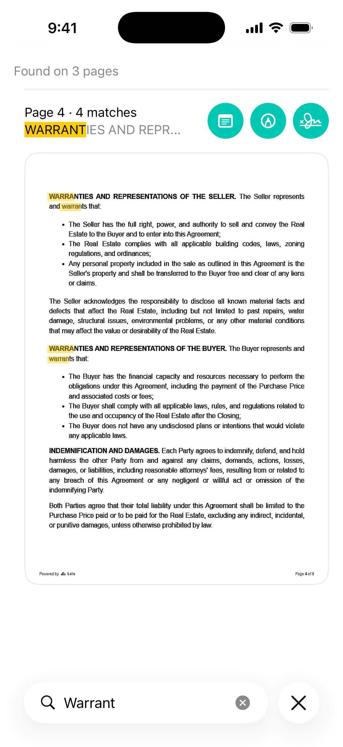 Instant Search finding text inside documents