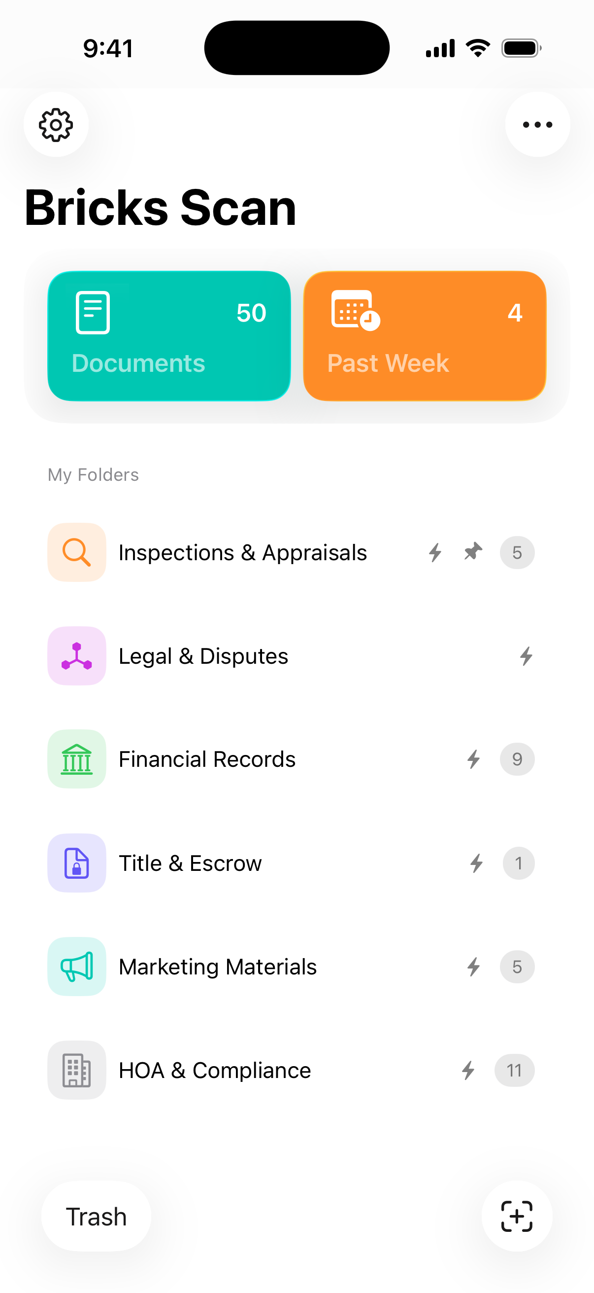 Bricks Scan — documents organized and searchable on iPhone